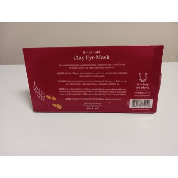 Ustyle Pink Floral And Blue Floral Hot & Cold Clay Eye Mask Reusable - Picture 2 of 4